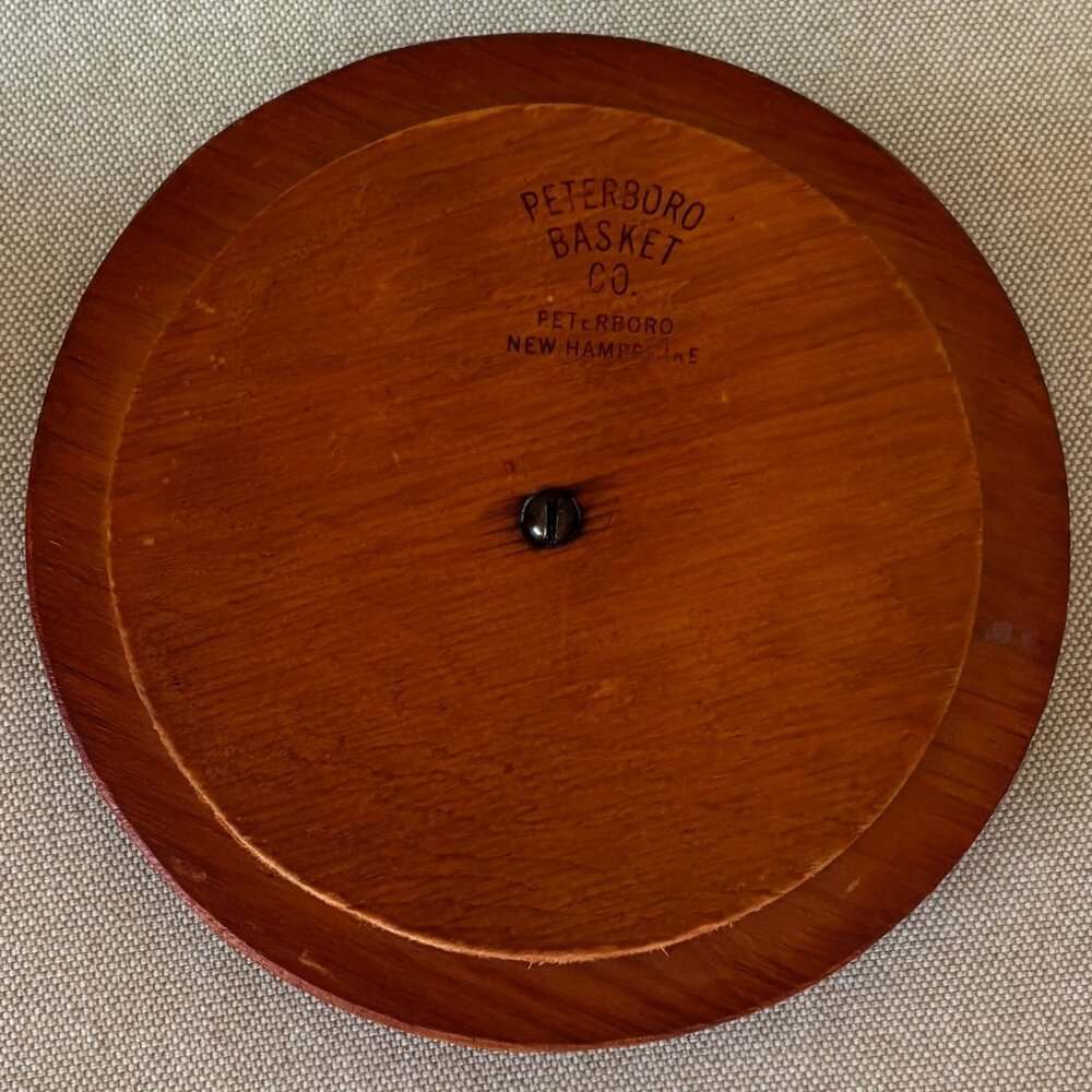 Vintage Peterboro Basket Co.Wooden Lidded Bucket Barrel - Picture 10 of 12